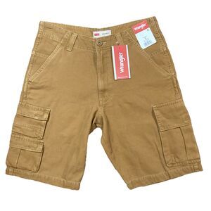 NWT Wrangler Men’s Relaxed Fit Shorts Size 30 Tan Brown 11” Inseam Work Casual